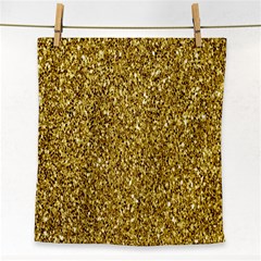 Gold Glittering Background Gold Glitter Texture, Close-up Face Towel by nateshop