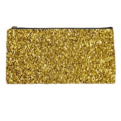 Gold Glittering Background Gold Glitter Texture, Close-up Pencil Case by nateshop