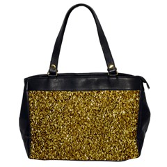 Gold Glittering Background Gold Glitter Texture, Close-up Oversize Office Handbag by nateshop