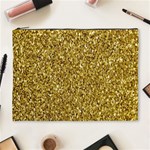 Gold Glittering Background Gold Glitter Texture, Close-up Cosmetic Bag (XL) Front