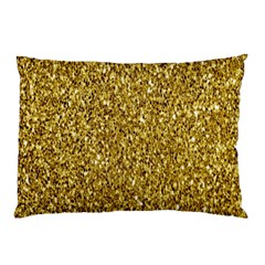 Gold Glittering Background Gold Glitter Texture, Close-up Pillow Case (two Sides) by nateshop