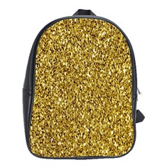 Gold Glittering Background Gold Glitter Texture, Close-up School Bag (xl) by nateshop