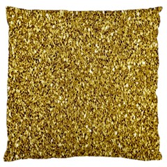 Gold Glittering Background Gold Glitter Texture, Close-up Large Cushion Case (one Side) by nateshop