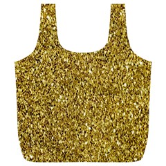 Gold Glittering Background Gold Glitter Texture, Close-up Full Print Recycle Bag (xl) by nateshop