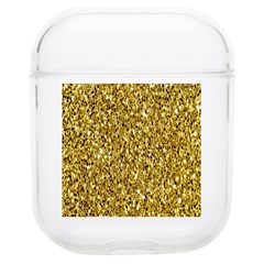 Gold Glittering Background Gold Glitter Texture, Close-up Airpods 1/2 Case