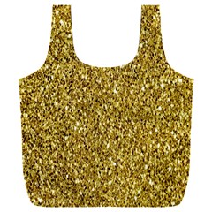 Gold Glittering Background Gold Glitter Texture, Close-up Full Print Recycle Bag (xxxl) by nateshop