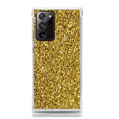 Gold Glittering Background Gold Glitter Texture, Close-up Samsung Galaxy Note 20 Ultra Tpu Uv Case by nateshop