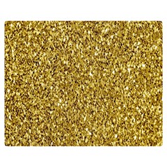 Gold Glittering Background Gold Glitter Texture, Close-up Premium Plush Fleece Blanket (medium) by nateshop