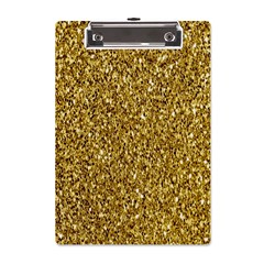 Gold Glittering Background Gold Glitter Texture, Close-up A5 Acrylic Clipboard by nateshop