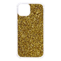 Gold Glittering Background Gold Glitter Texture, Close-up Iphone 13 Tpu Uv Print Case