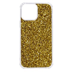 Gold Glittering Background Gold Glitter Texture, Close-up Iphone 13 Pro Max Tpu Uv Print Case by nateshop