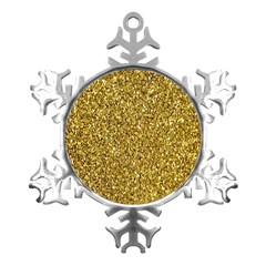 Gold Glittering Background Gold Glitter Texture, Close-up Metal Small Snowflake Ornament by nateshop