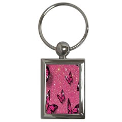 Butterfly, Girl, Pink, Wallpaper Key Chain (rectangle) by nateshop