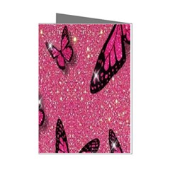 Butterfly, Girl, Pink, Wallpaper Mini Greeting Cards (pkg Of 8) by nateshop