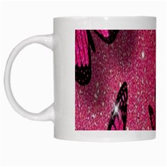 Butterfly, Girl, Pink, Wallpaper White Mug by nateshop