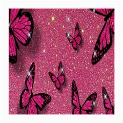 Butterfly, Girl, Pink, Wallpaper Medium Glasses Cloth by nateshop