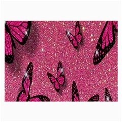 Butterfly, Girl, Pink, Wallpaper Large Glasses Cloth by nateshop