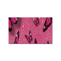 Butterfly, Girl, Pink, Wallpaper Sticker (rectangular) by nateshop