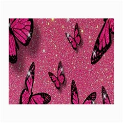 Butterfly, Girl, Pink, Wallpaper Small Glasses Cloth by nateshop