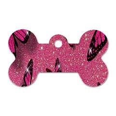 Butterfly, Girl, Pink, Wallpaper Dog Tag Bone (one Side) by nateshop