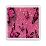 Butterfly, Girl, Pink, Wallpaper Memory Card Reader (Square) Front