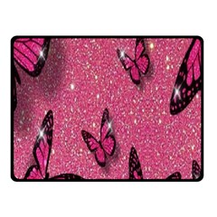 Butterfly, Girl, Pink, Wallpaper Fleece Blanket (small) by nateshop