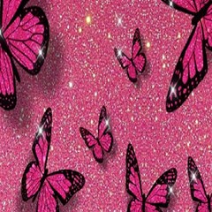 Butterfly, Girl, Pink, Wallpaper Play Mat (rectangle) by nateshop