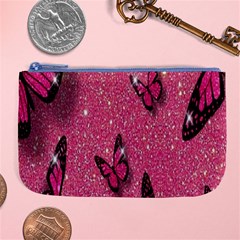 Butterfly, Girl, Pink, Wallpaper Large Coin Purse by nateshop