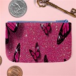 Butterfly, Girl, Pink, Wallpaper Large Coin Purse Back