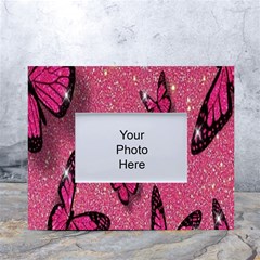 Butterfly, Girl, Pink, Wallpaper White Tabletop Photo Frame 4 x6  by nateshop