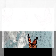 Aesthetic Butterfly , Butterflies, Nature, Rectangular Jigsaw Puzzl by nateshop