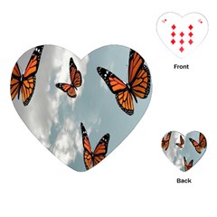 Aesthetic Butterfly , Butterflies, Nature, Playing Cards Single Design (heart) by nateshop