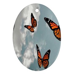 Aesthetic Butterfly , Butterflies, Nature, Oval Ornament (two Sides) by nateshop