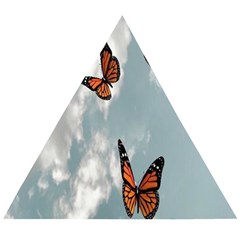 Aesthetic Butterfly , Butterflies, Nature, Wooden Puzzle Triangle by nateshop