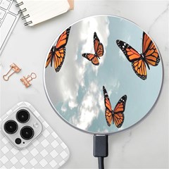 Aesthetic Butterfly , Butterflies, Nature, Wireless Fast Charger(white) by nateshop