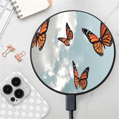 Aesthetic Butterfly , Butterflies, Nature, Wireless Fast Charger(black) by nateshop