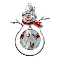 Aesthetic Butterfly , Butterflies, Nature, Metal Snowman Ornament by nateshop