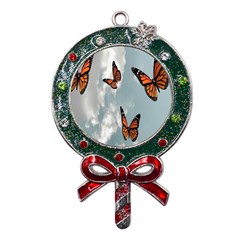 Aesthetic Butterfly , Butterflies, Nature, Metal X mas Lollipop With Crystal Ornament by nateshop