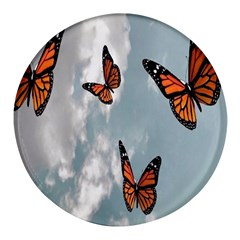 Aesthetic Butterfly , Butterflies, Nature, Round Glass Fridge Magnet (4 Pack) by nateshop