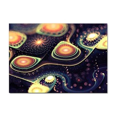 Psychedelic Trippy Abstract 3d Digital Art Sticker A4 (10 Pack) by Bedest