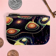 Psychedelic Trippy Abstract 3d Digital Art Mini Coin Purse by Bedest