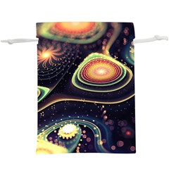 Psychedelic Trippy Abstract 3d Digital Art Lightweight Drawstring Pouch (xl) by Bedest