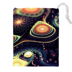 Psychedelic Trippy Abstract 3d Digital Art Drawstring Pouch (4xl) by Bedest