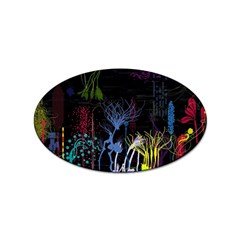 Art Design Graphic Neon Tree Artwork Sticker Oval (10 Pack) by Bedest