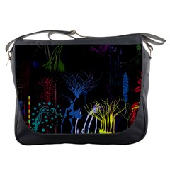 Art Design Graphic Neon Tree Artwork Messenger Bag by Bedest