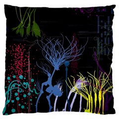 Art Design Graphic Neon Tree Artwork Large Cushion Case (two Sides) by Bedest