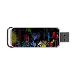 Art Design Graphic Neon Tree Artwork Portable Usb Flash (two Sides) by Bedest