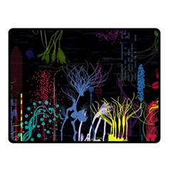 Art Design Graphic Neon Tree Artwork Two Sides Fleece Blanket (small) by Bedest