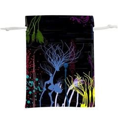 Art Design Graphic Neon Tree Artwork Lightweight Drawstring Pouch (xl) by Bedest