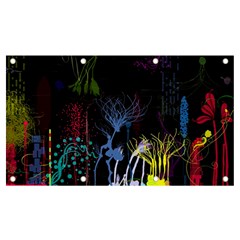 Art Design Graphic Neon Tree Artwork Banner And Sign 7  X 4  by Bedest